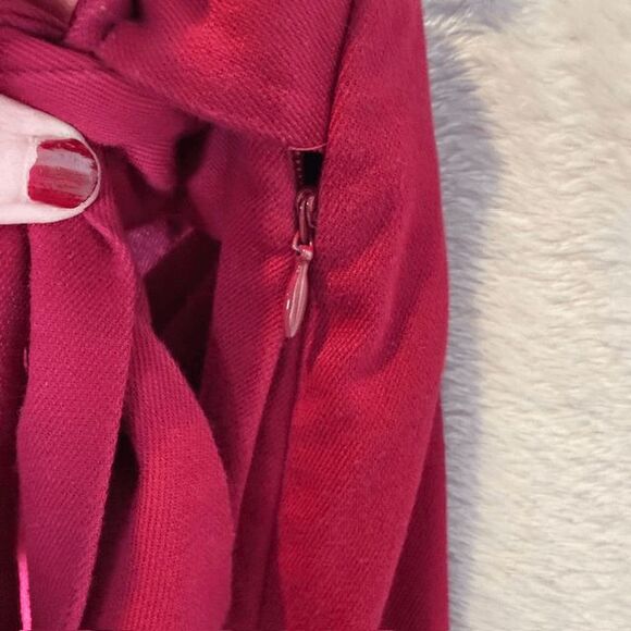 Rebecca Taylor Wrap Skort Side Tie and zip Raspberry Pockets Size 2 - Picture 3 of 9